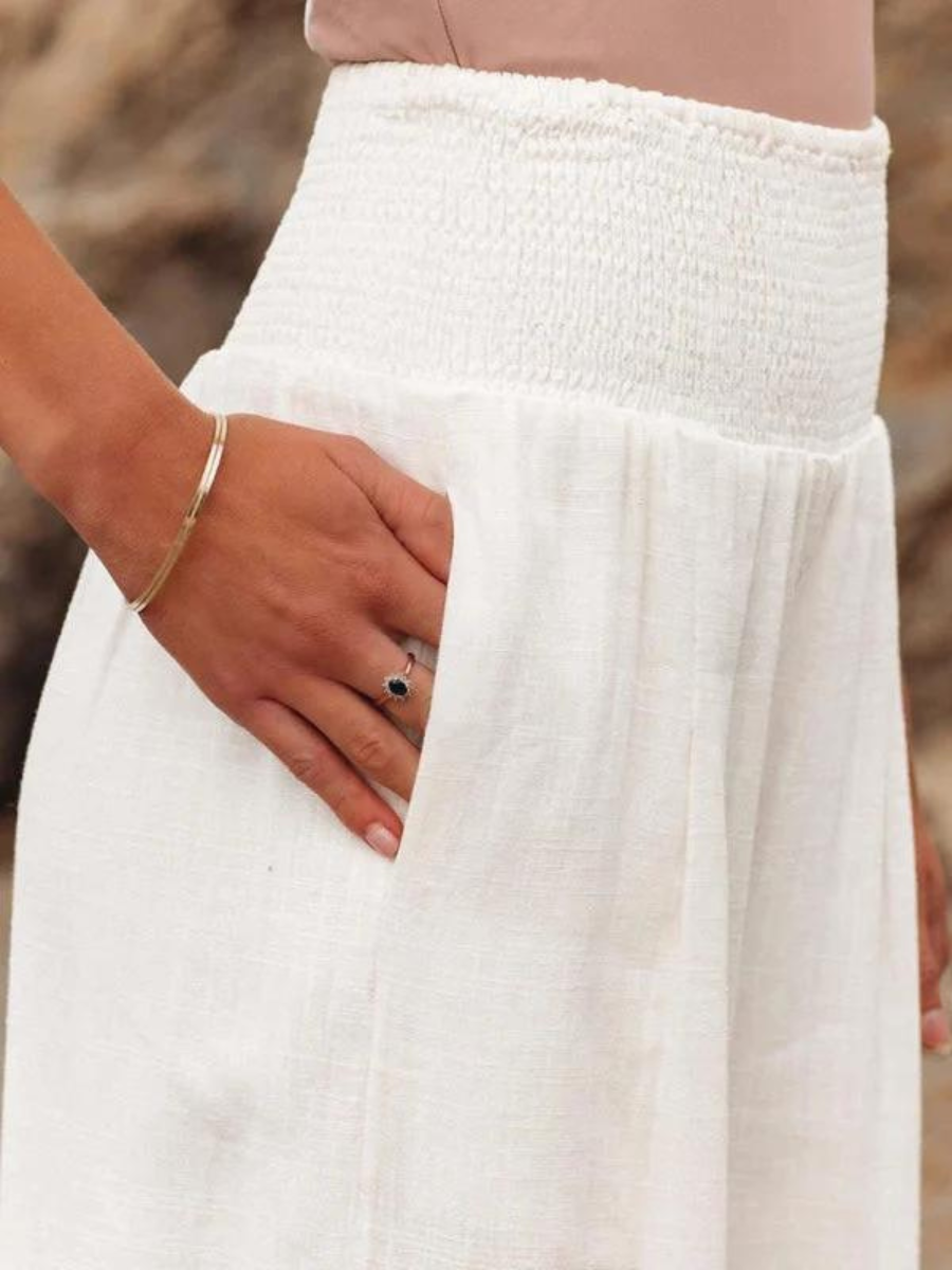 Alina – Women Wide Leg Summer Trousers - Image 4