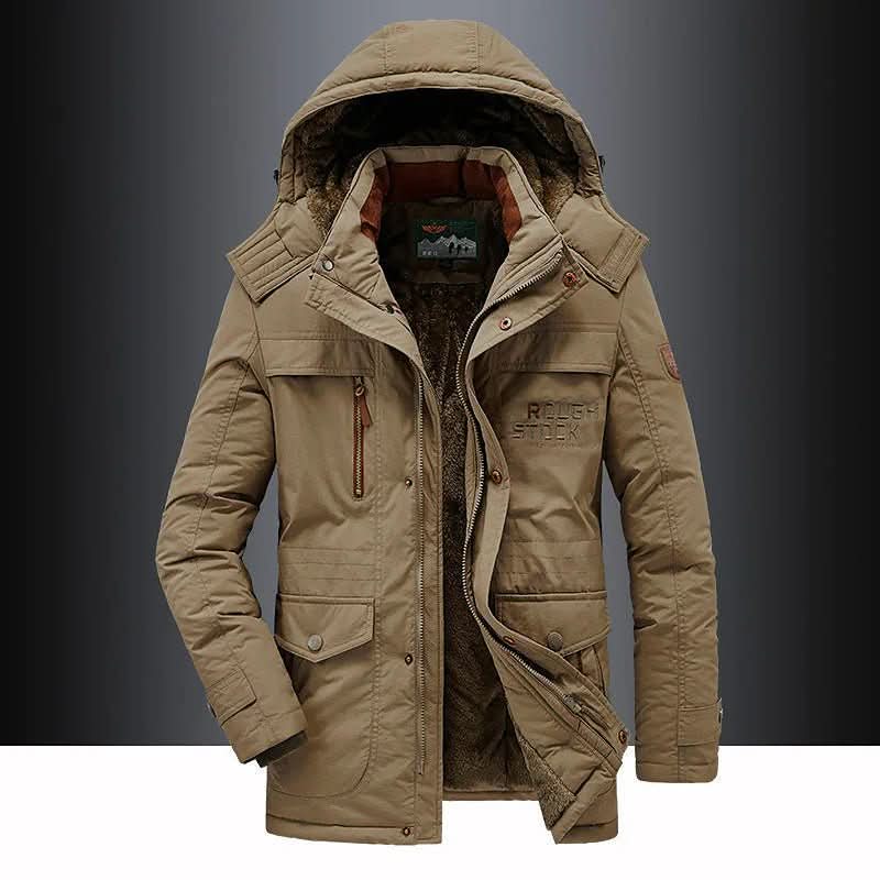 Herren Winterjacke mit Fleece-Futter und Abnehmbarer Kapuze - J&B - 7 - Atelier-Zofia