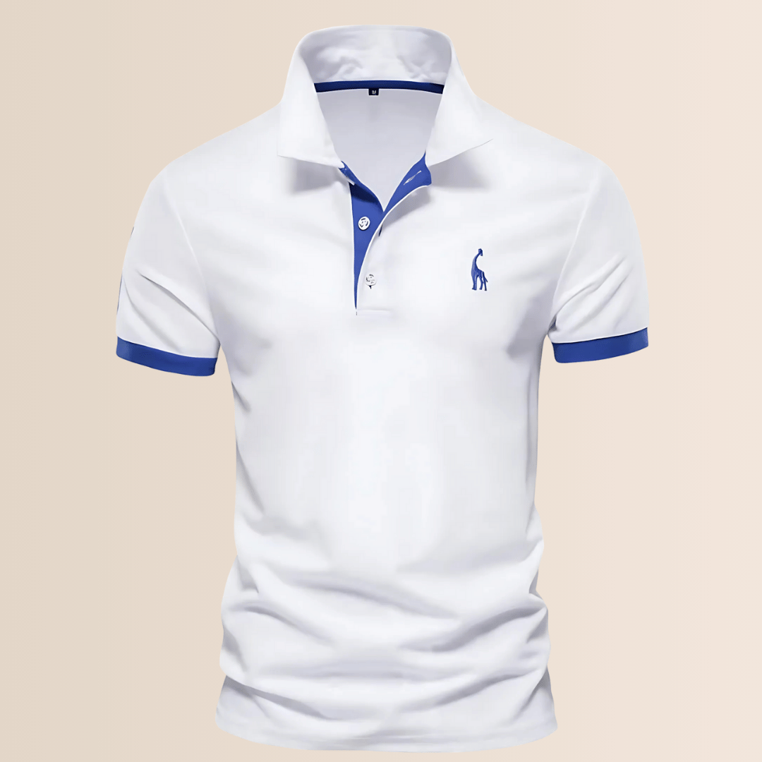 Oliver – Men's Cotton Polo Shirt with Stand-Up Collar - Image 4