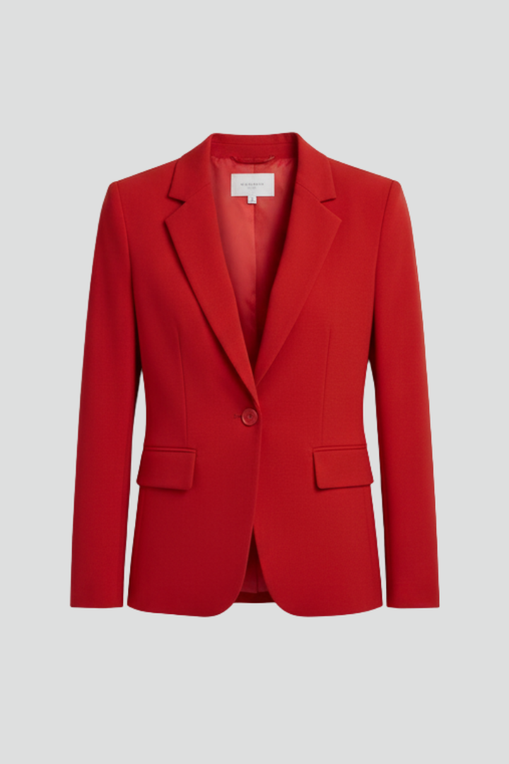 Damen Blazer mit elegantem Revers und einem einzigen Knopf - J&B - 5 - Atelier-Zofia