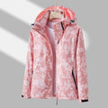Damen Windjacke mit Kapuze und floralem Design - J&B - 1 - Atelier-Zofia