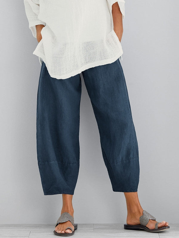 Marie – Relaxed Linen loose 3/4 trouser for Women - Image 1
