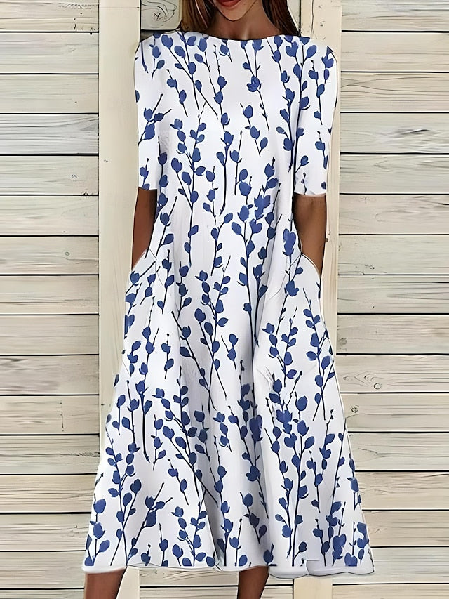 Yvonne – Elegant Coastal Floral Dress for Women - Image 2