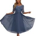 Luisa – Elegant Lace Bodice Dress for Women - Image 7