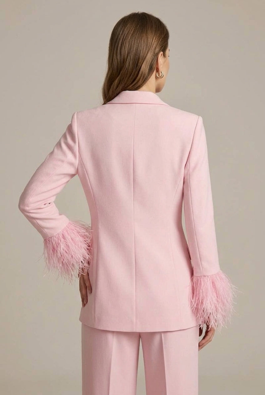 Stylisches Damenanzug-Set mit Blazer und Hose in elegantem Design - J&B - 5 - Atelier-Zofia