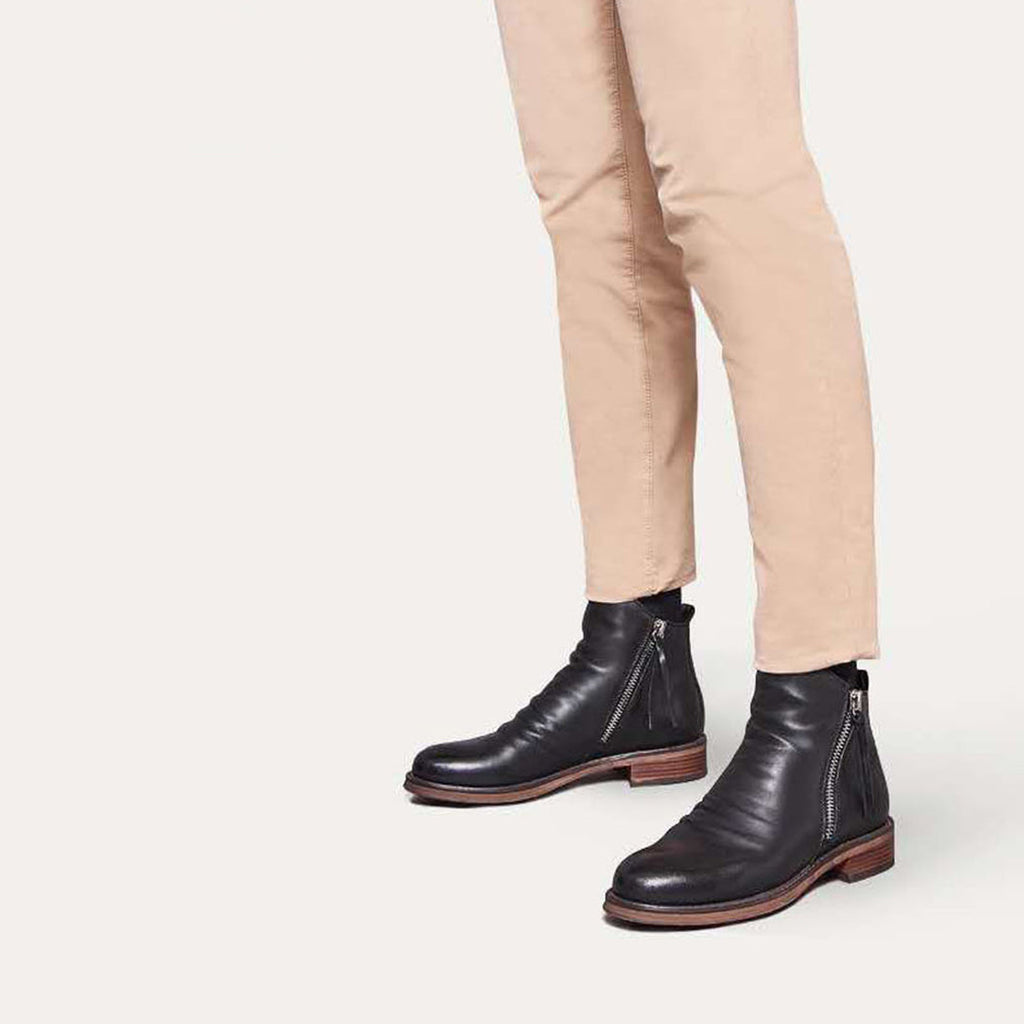 Elegante Herren Stiefeletten mit praktischem Reißverschluss - J&B - 6 - Atelier-Zofia