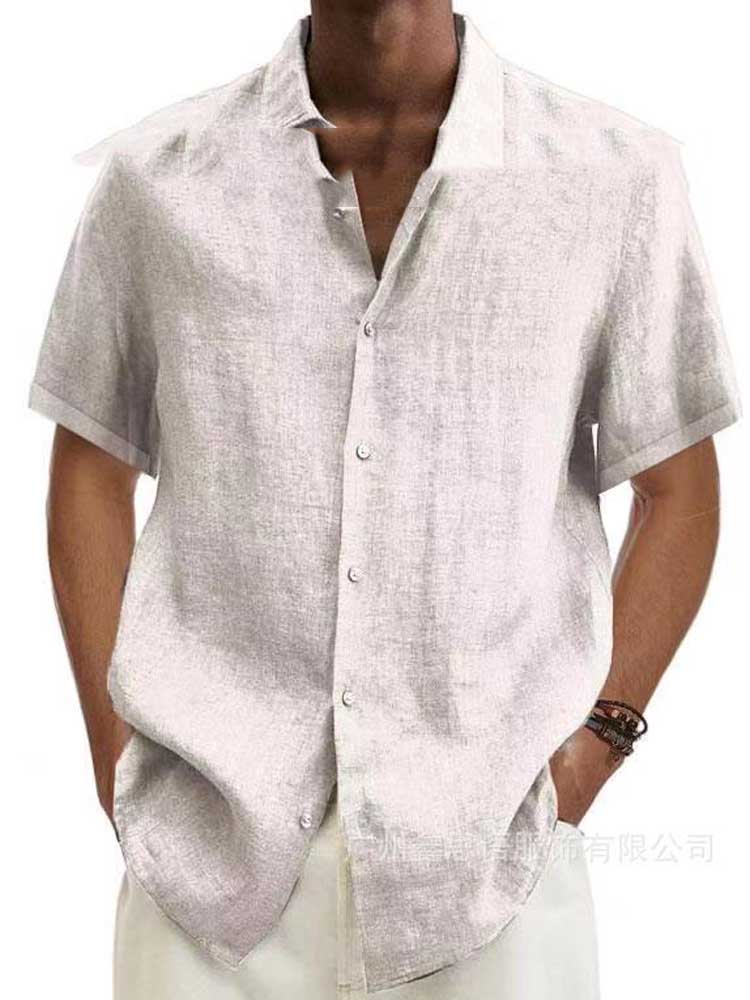 Walter – Men’s Short Sleeve Linen Shirt - Image 4