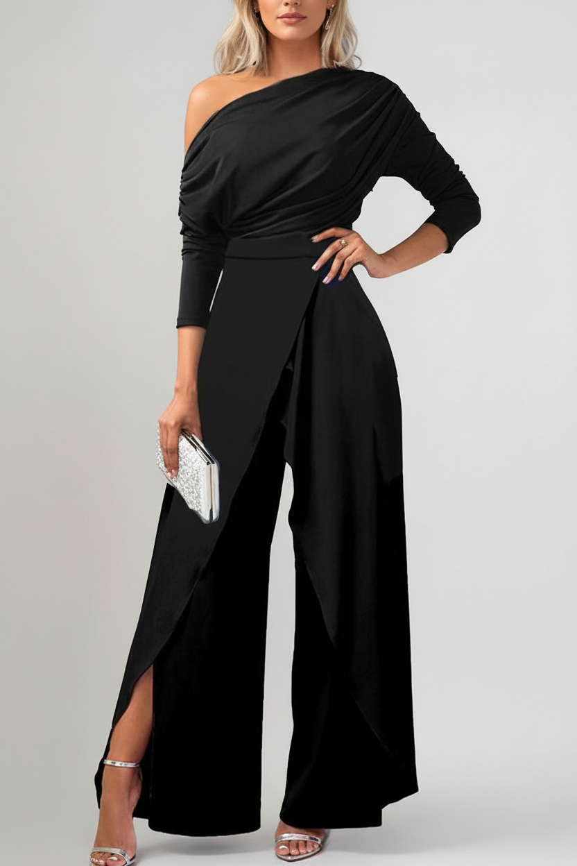 Lara – Women Elegant  One-Shoulder Jumpsuit - Image 2