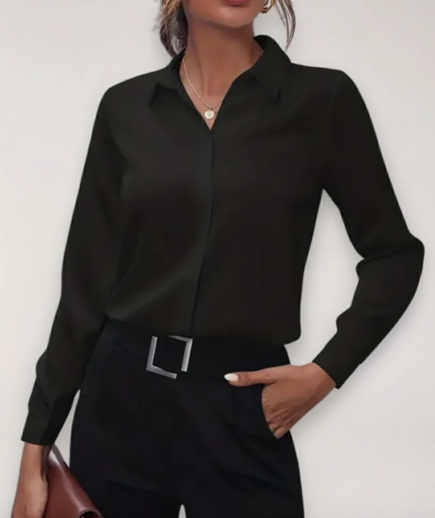 Sarah – Women Spring Buttoned Office Blouse - Image 3