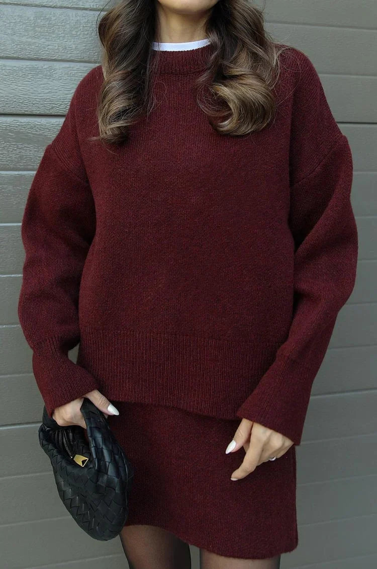 Charmantes Strick-Set: Pullover und Rock für jeden Anlass – J&B - 6 - Atelier-Zofia