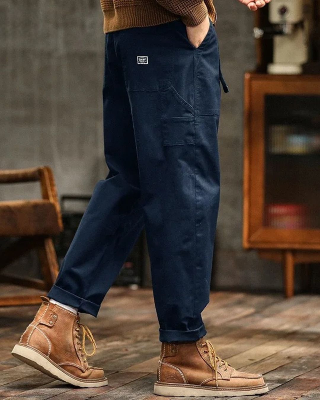 Samuel – Men's Rugged Cargo Trousers with Pocket Panels - Image 4