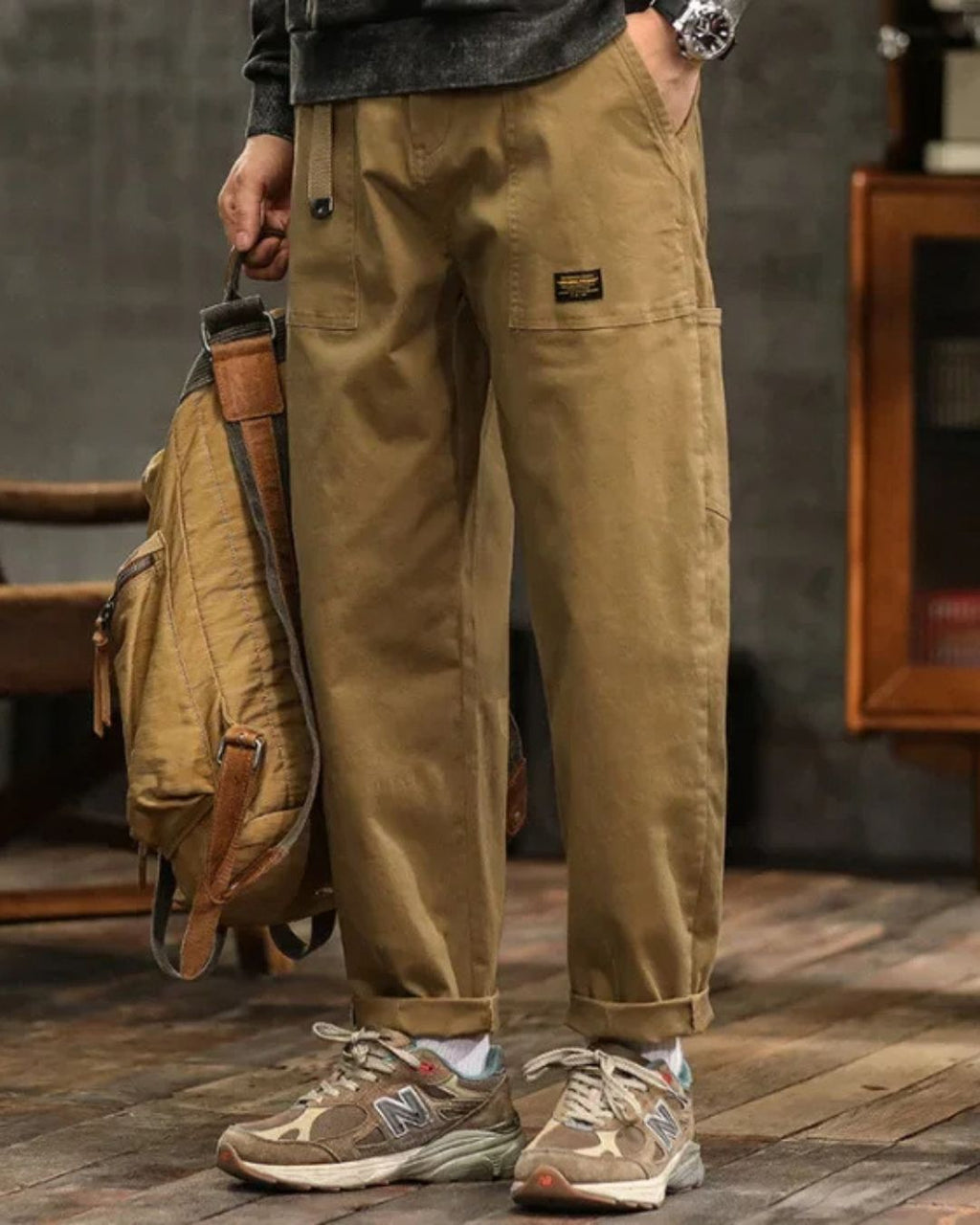 Samuel – Men's Rugged Cargo Trousers with Pocket Panels - Image 3