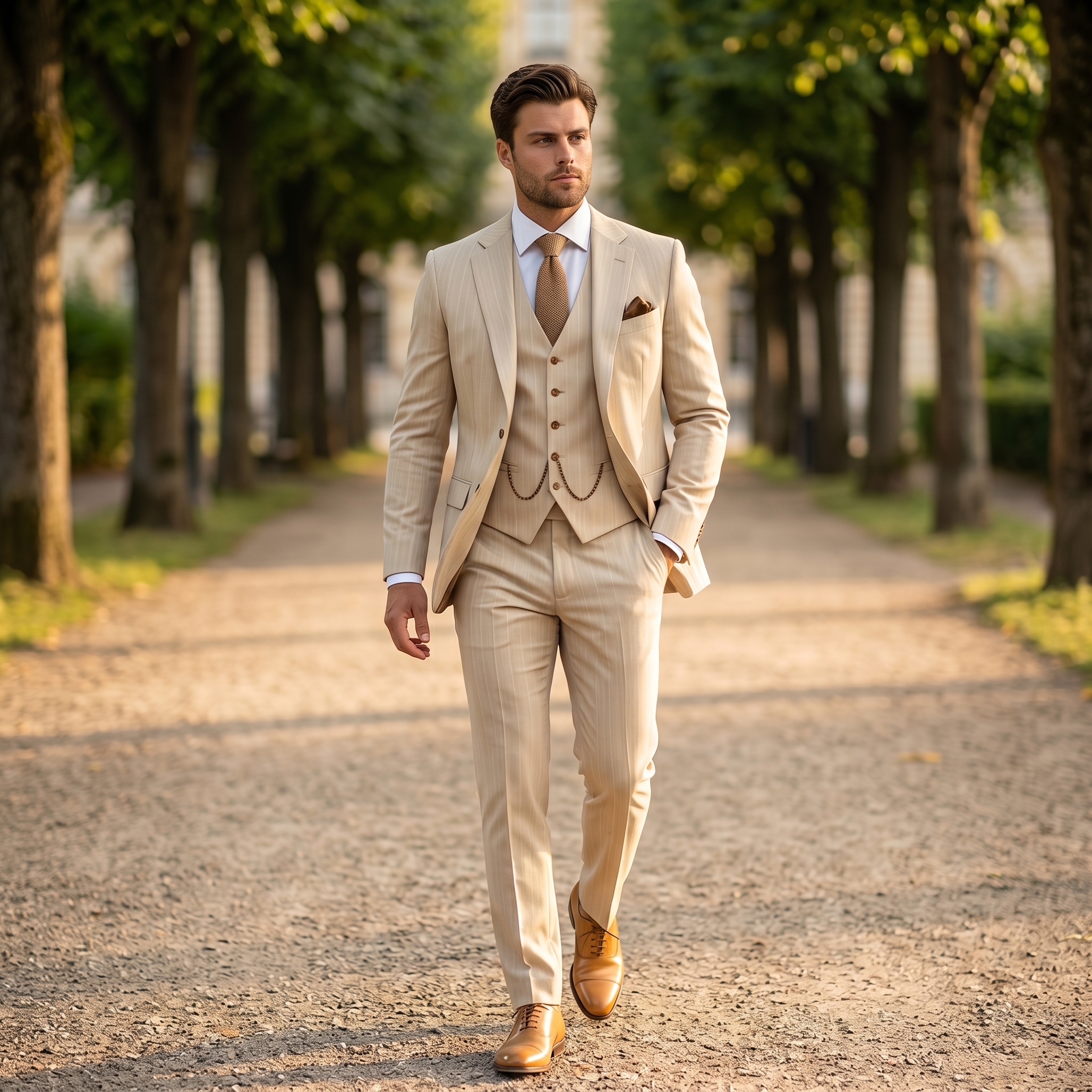 Karl – Eleganter dreiteiliger Frühlingsanzug für Herren
