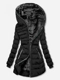 Damen Daunenjacke mit praktischer Kapuze und Reißverschluss - J&B - 1 - Atelier-Zofia