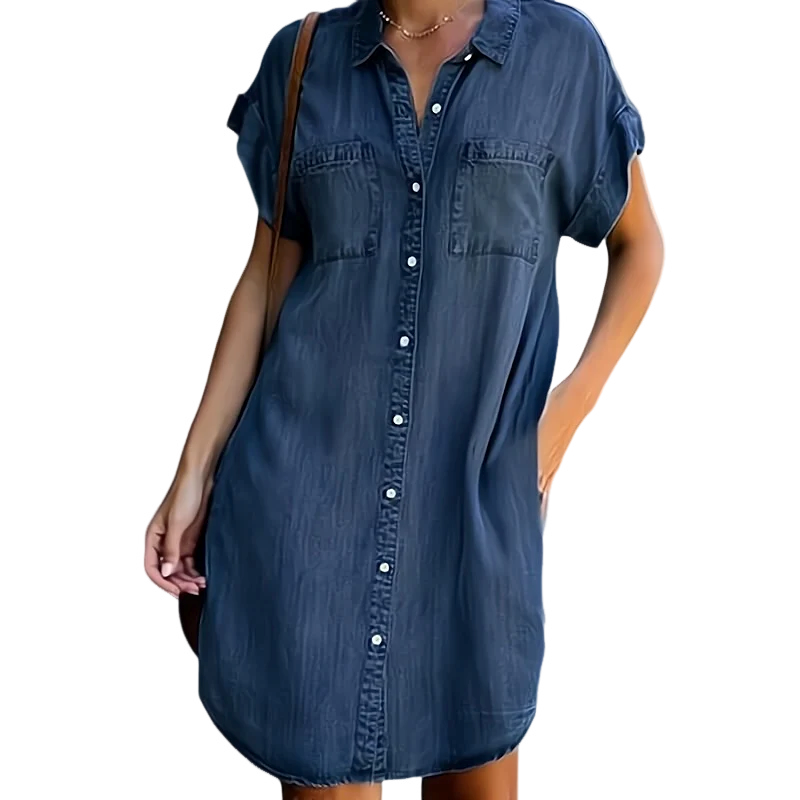 Sophie – Effortless Denim Shirt Dress - Image 3
