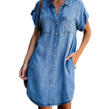 Irina – Casual Loose denim Dress for Women - Image 1