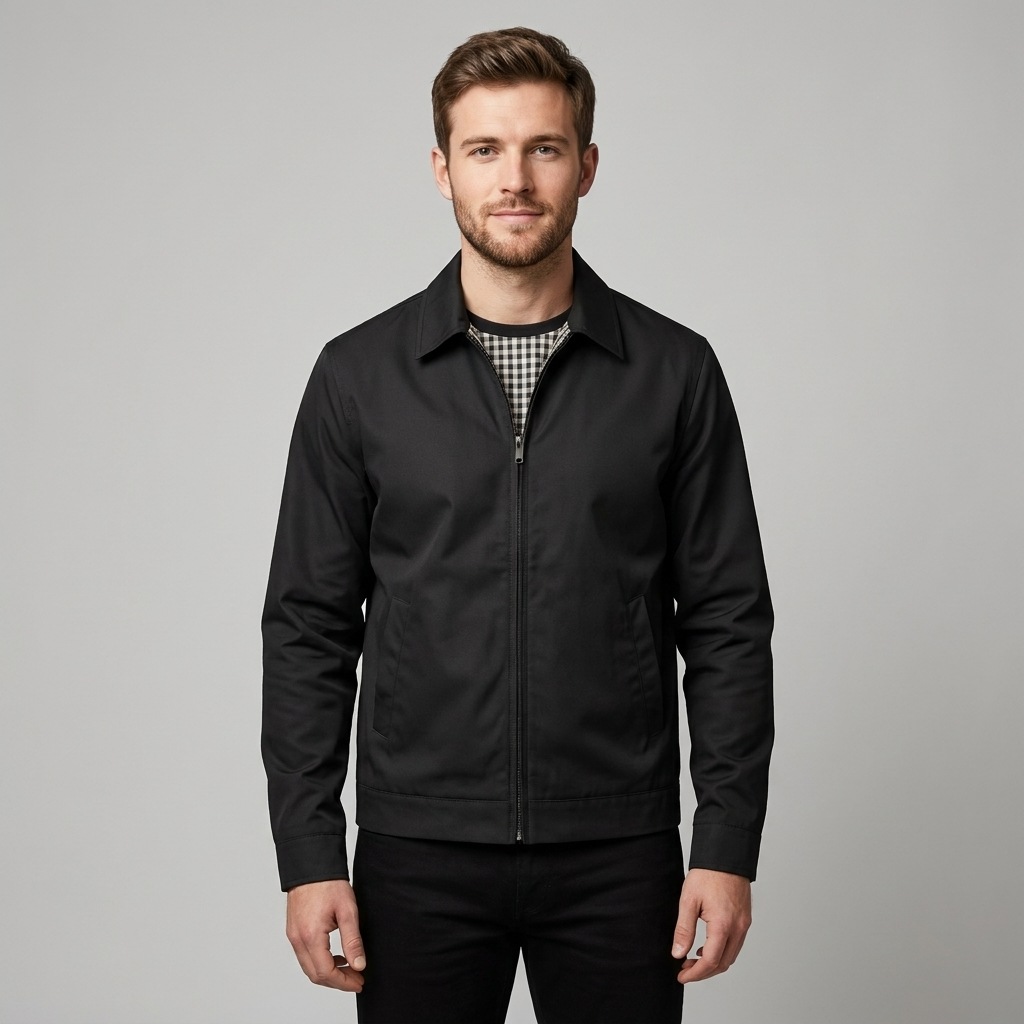 Moderne Slim-Fit Herrenjacke mit Reißverschluss - J&B - 7 - Atelier-Zofia