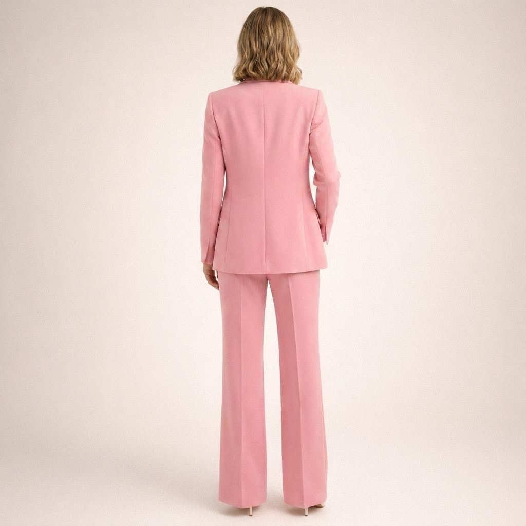 Two-Piece Set Women's Tailored Blazer and Wide-Leg Trousers - Image 14