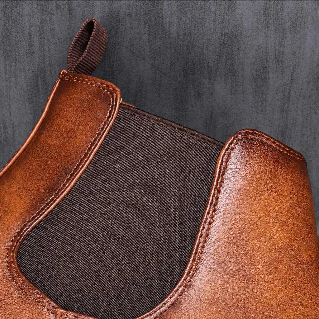 Herren Chelsea Boots in Braun mit bequemen elastischen Einsätzen - J&B - 8 - Atelier-Zofia