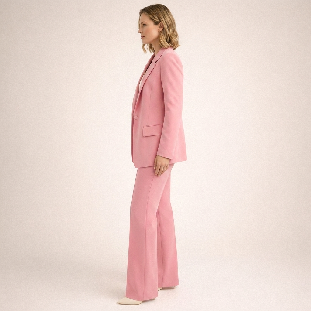 Two-Piece Set Women's Tailored Blazer and Wide-Leg Trousers - Image 15