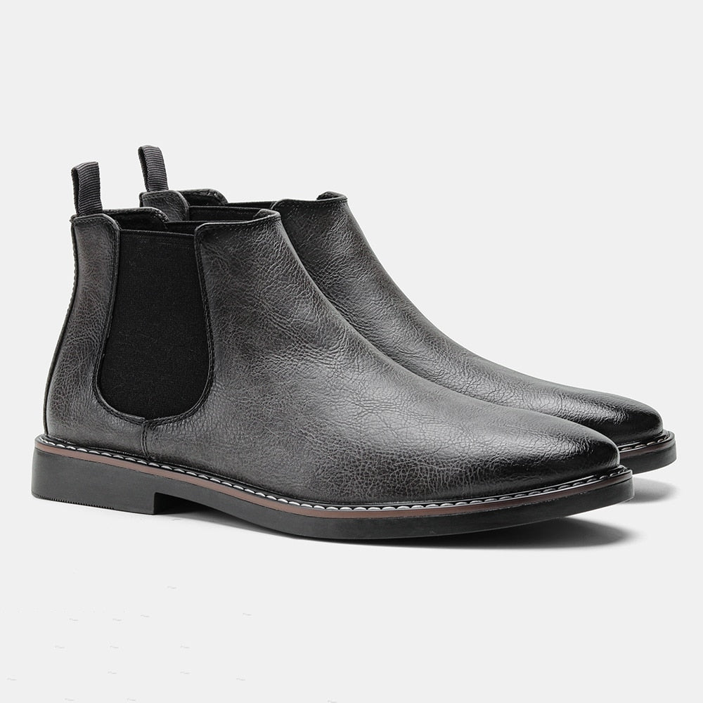 Herren Chelsea Boots in Braun mit bequemen elastischen Einsätzen - J&B - 4 - Atelier-Zofia