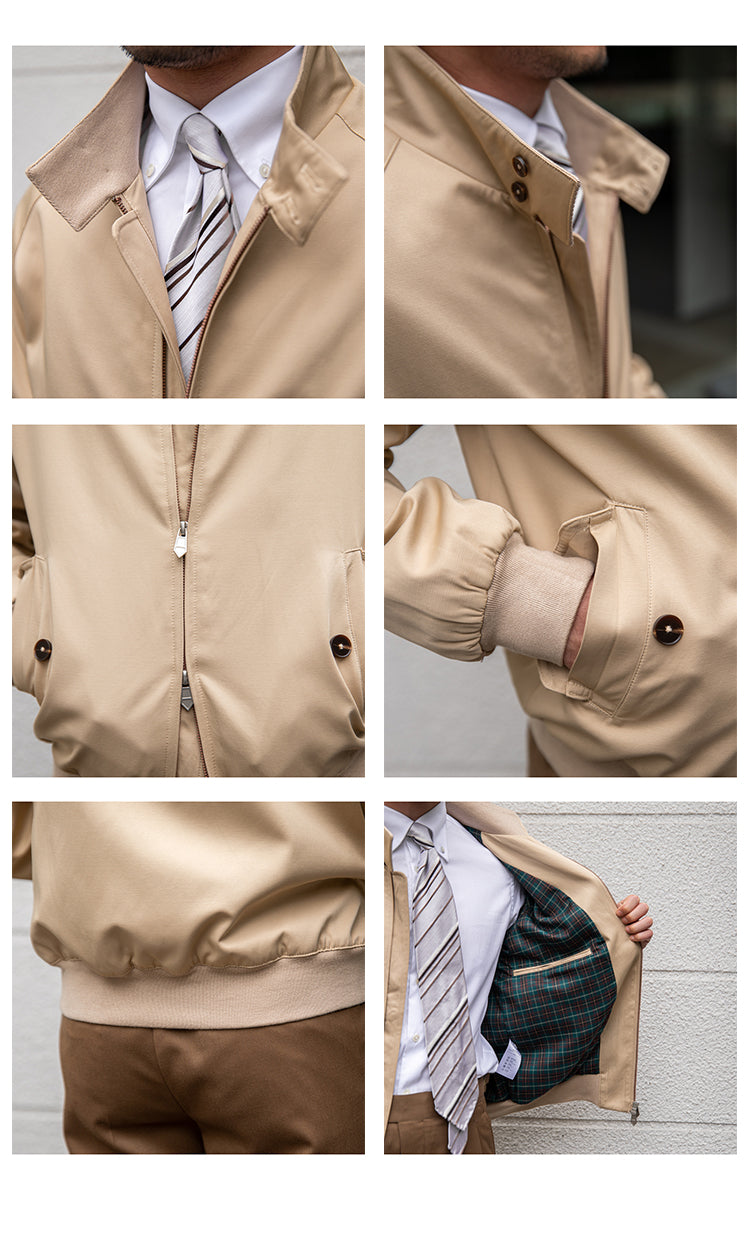 Moderne Herren Bomberjacke mit Stehkragen - J&B - 5 - Atelier-Zofia