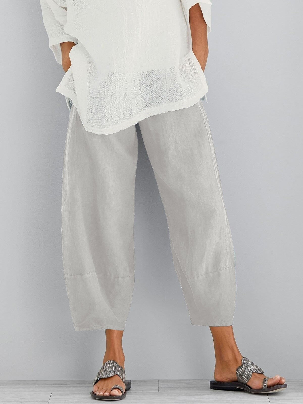 Marie – Relaxed Linen loose 3/4 trouser for Women - Image 4