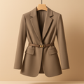 Alina – Women Elegant Jacket with a Waist Belt - Image 2