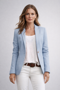 Taillierter Damenblazer mit elegantem fallendem Revers - J&B - 1 - Atelier-Zofia