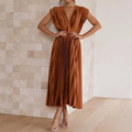 Ella – Elegantes plissiertes Maxikleid für Damen