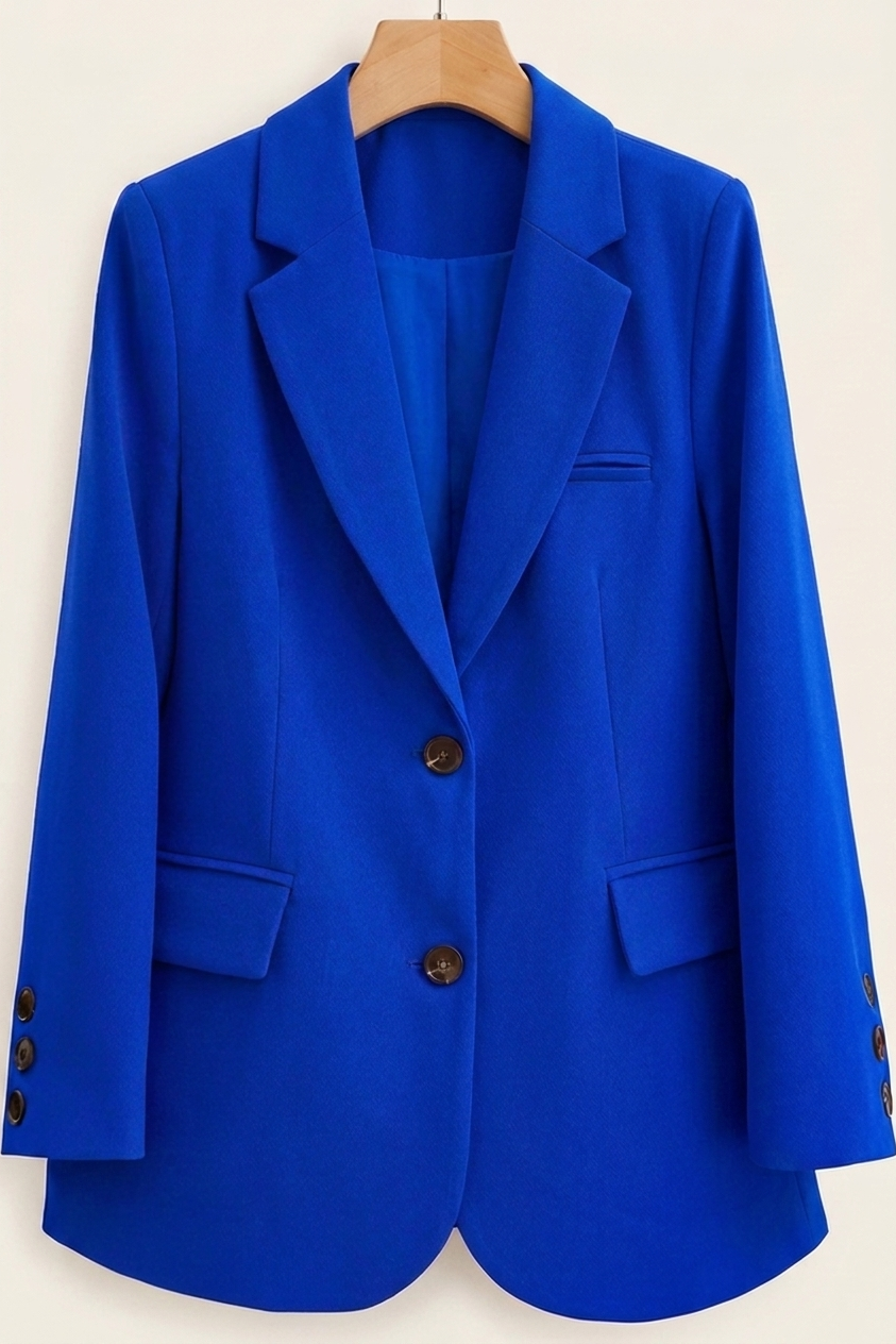 Eleganter Damenblazer mit Zweiknopfverschluss und praktischen Pattentaschen - J&B - 2 - Atelier-Zofia
