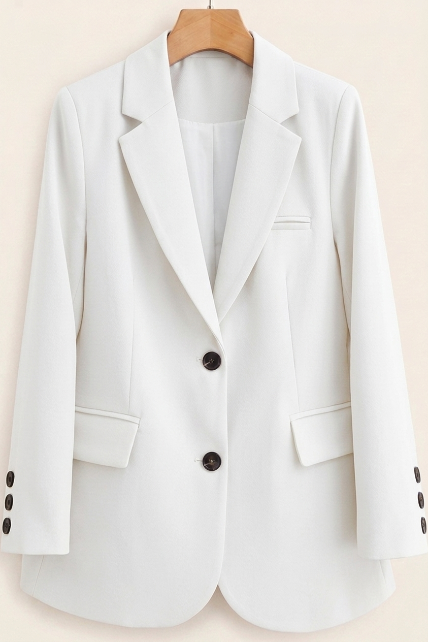 Eleganter Damenblazer mit Zweiknopfverschluss und praktischen Pattentaschen - J&B - 4 - Atelier-Zofia