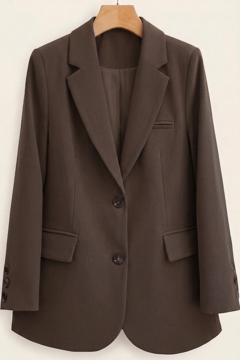Eleganter Damenblazer mit Zweiknopfverschluss und praktischen Pattentaschen - J&B - 1 - Atelier-Zofia