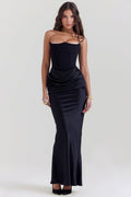 Isabella – Elegant Strapless Maxi Dress - Image 1