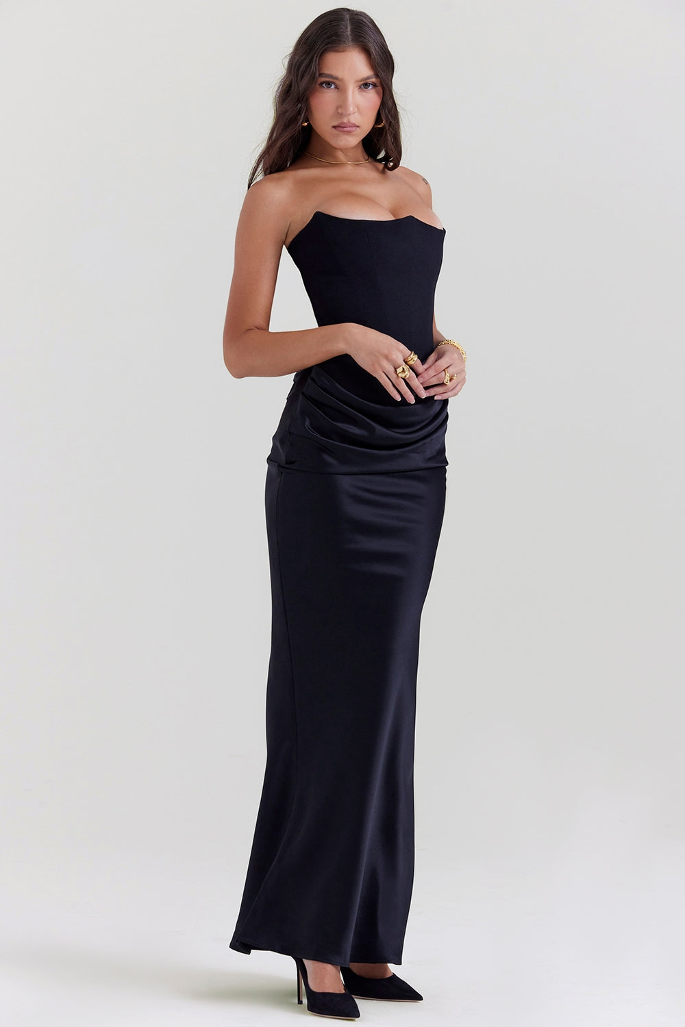 Isabella – Elegant Strapless Maxi Dress - Image 5