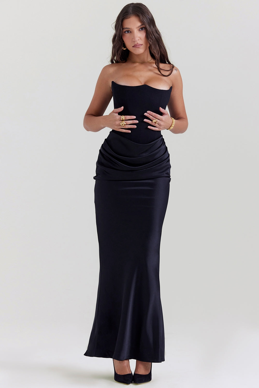 Isabella – Elegant Strapless Maxi Dress - Image 3