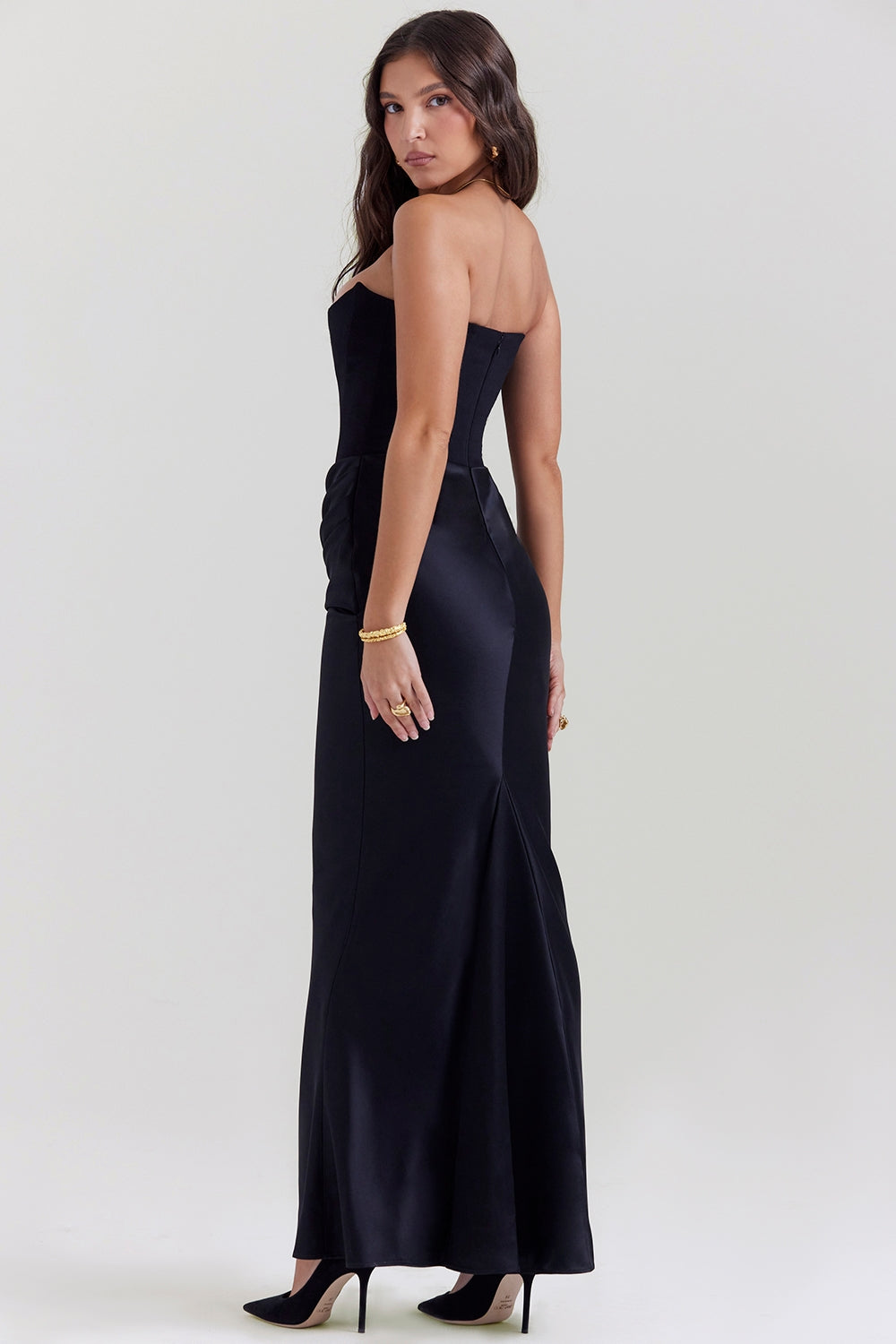 Isabella – Elegant Strapless Maxi Dress - Image 4