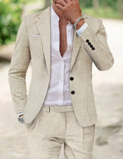 Walter – Men's Linen Two-Piece Suit - Image 1