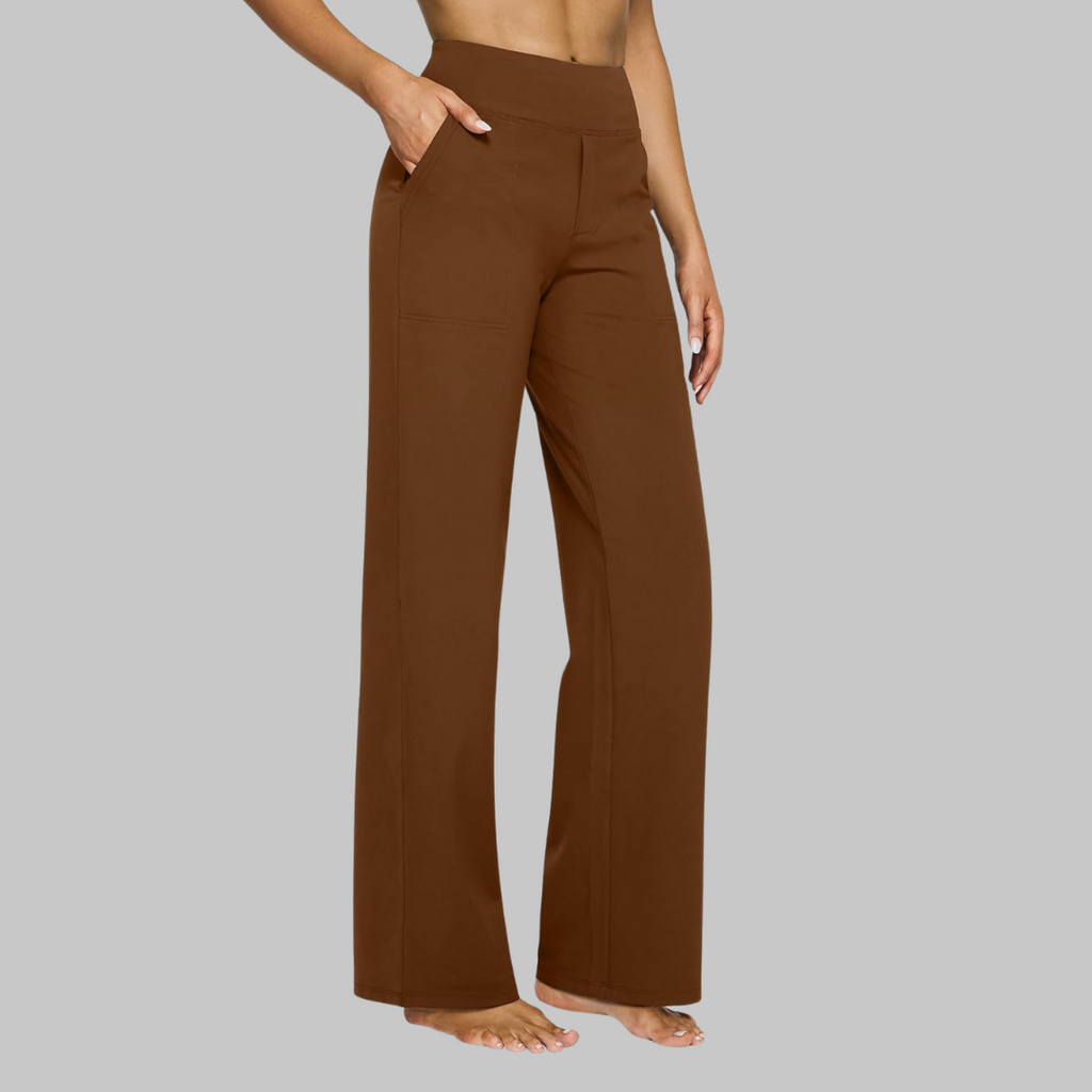 Oliwia – Damen High-Waist Stoffhose mit weitem Bein