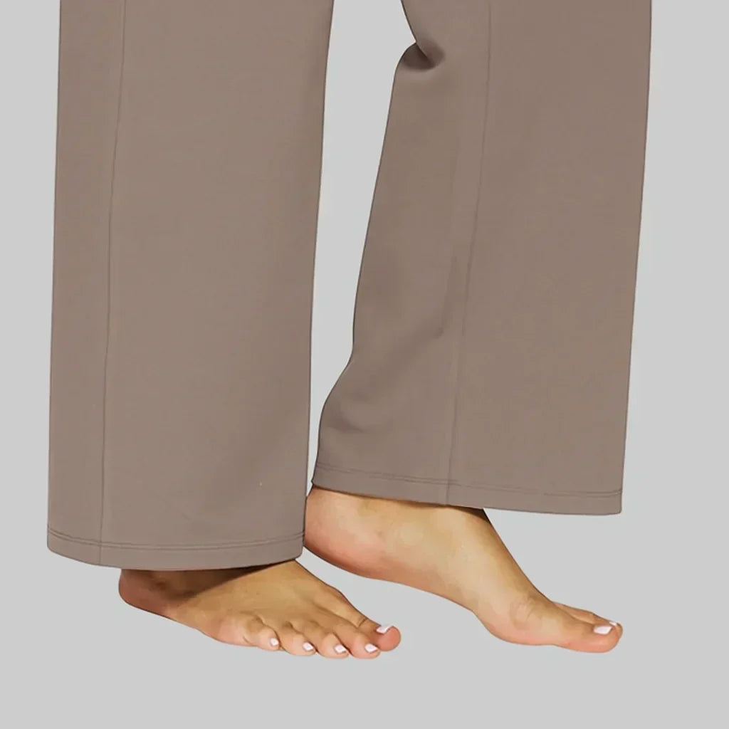 Oliwia – Damen High-Waist Stoffhose mit weitem Bein