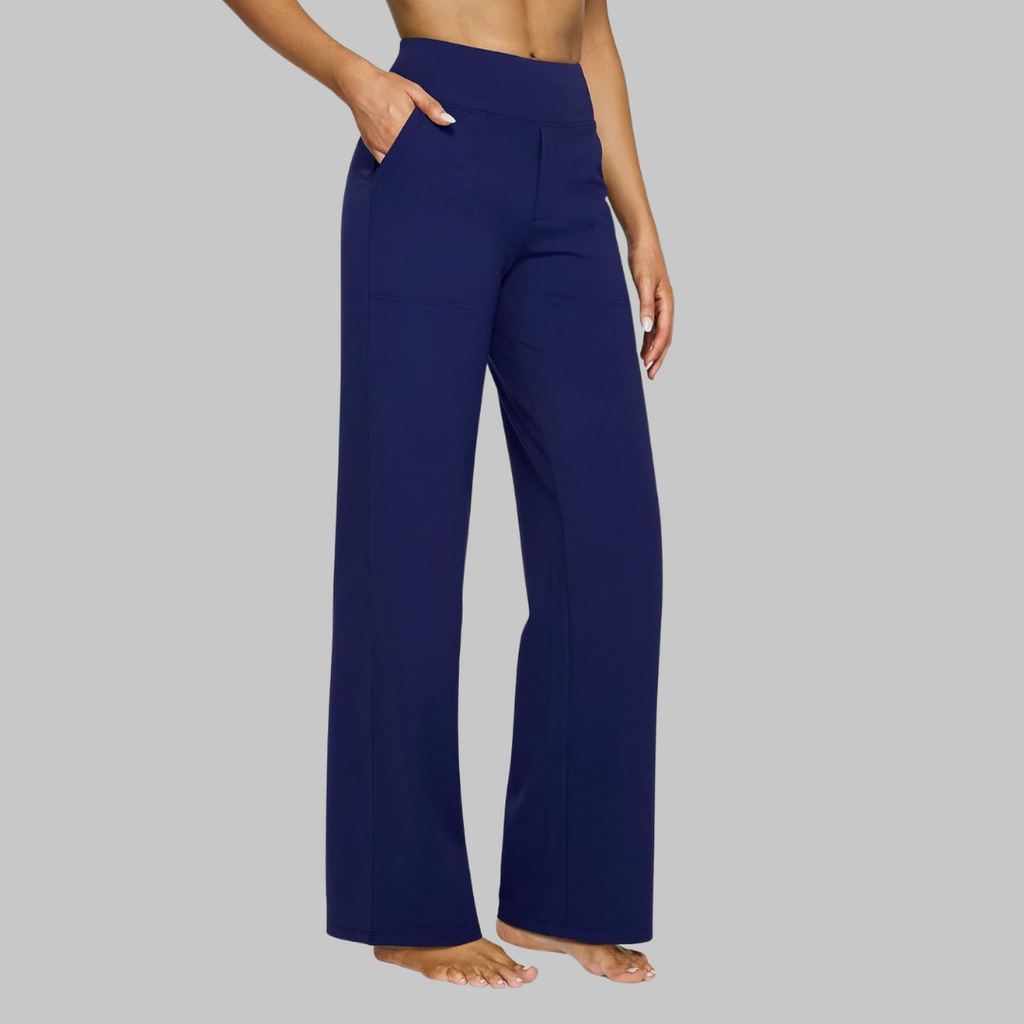 Oliwia – Damen High-Waist Stoffhose mit weitem Bein