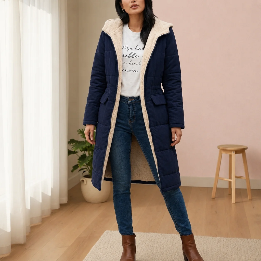 Damen Daunenjacke mit Kapuze und weichem Innenfutter | A&Z - 11 - Atelier-Zofia