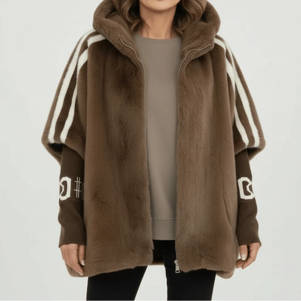 Damen Jacke mit Kapuze und trendy Streifen | A&Z - 1 - Atelier-Zofia