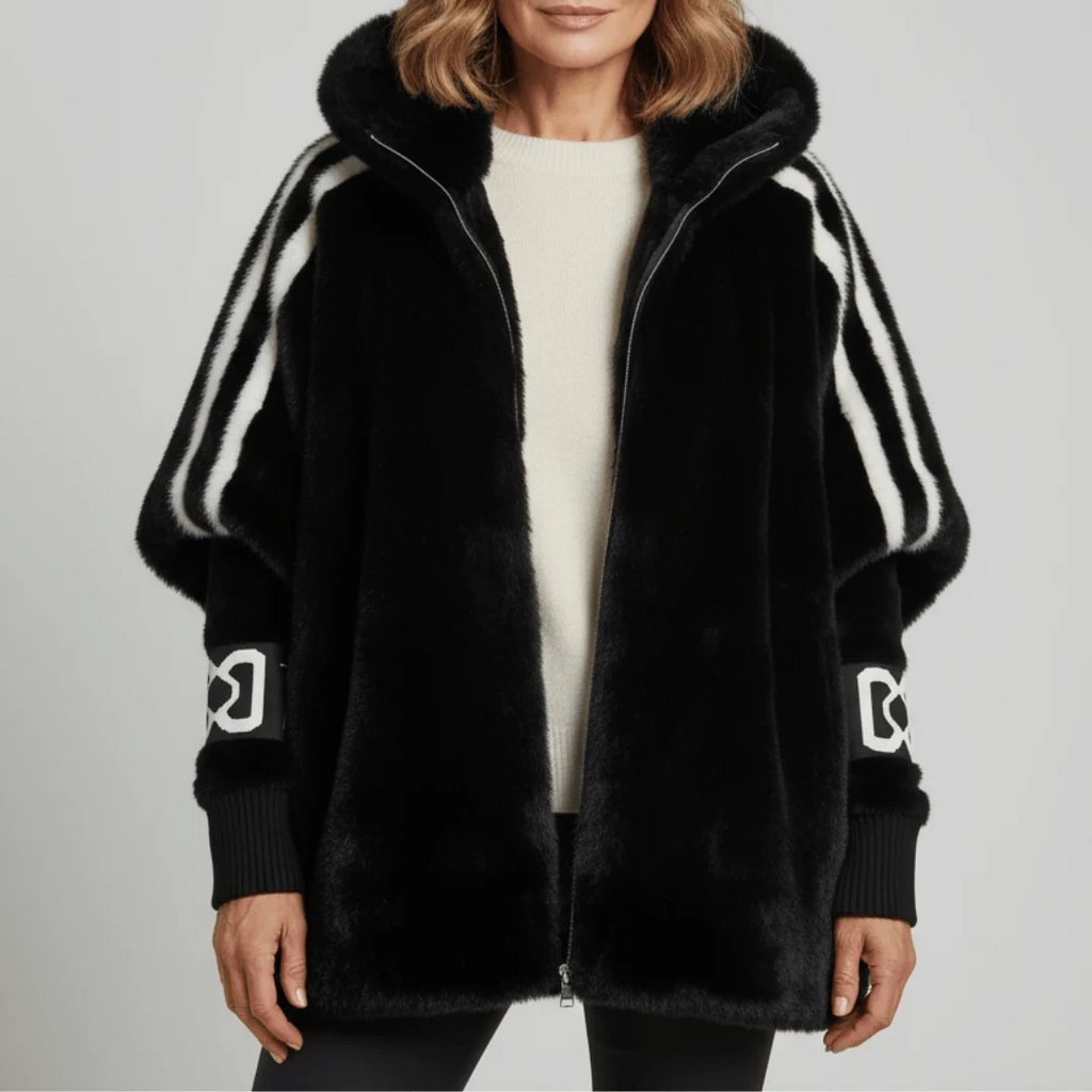 Damen Jacke mit Kapuze und trendy Streifen | A&Z - 2 - Atelier-Zofia