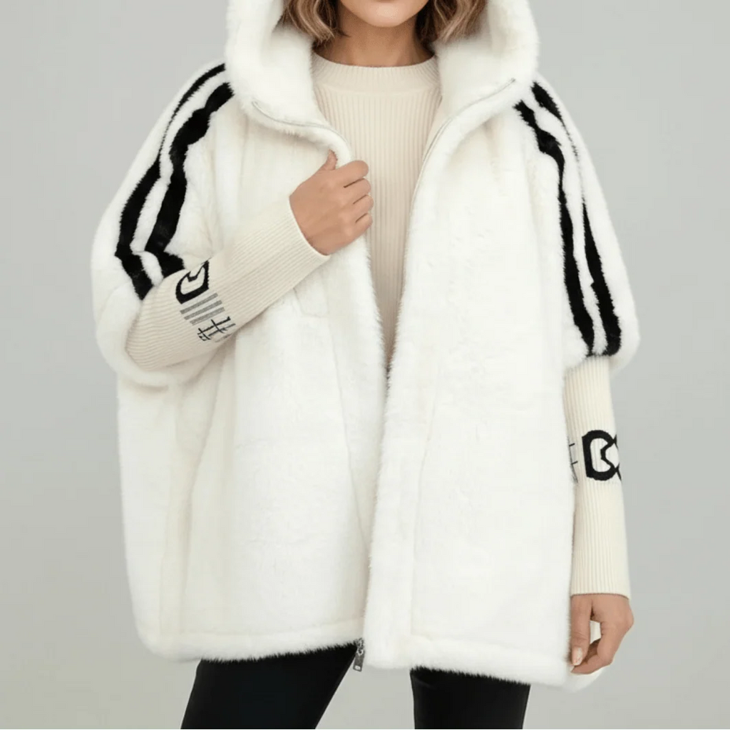 Damen Jacke mit Kapuze und trendy Streifen | A&Z - 3 - Atelier-Zofia