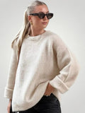 Oversize-Pullover Damen mit lässigem Schnitt und umgeschlagenen Ärmelenden | A&Z - 1 - Atelier-Zofia