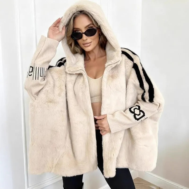 Damen Jacke mit Kapuze und trendy Streifen | A&Z - 4 - Atelier-Zofia