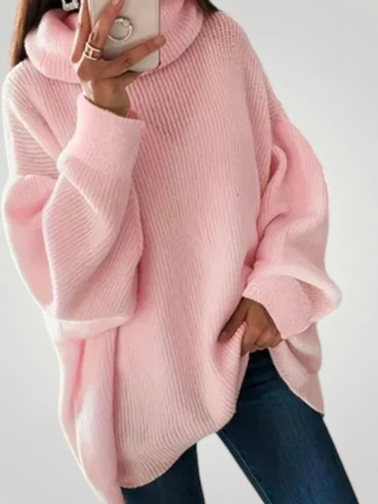 Oversize-Pullover Damen mit Rollkragen und lässigem Look | A&Z - 1 - Atelier-Zofia