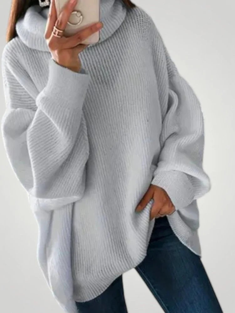 Oversize-Pullover Damen mit Rollkragen und lässigem Look | A&Z - 2 - Atelier-Zofia