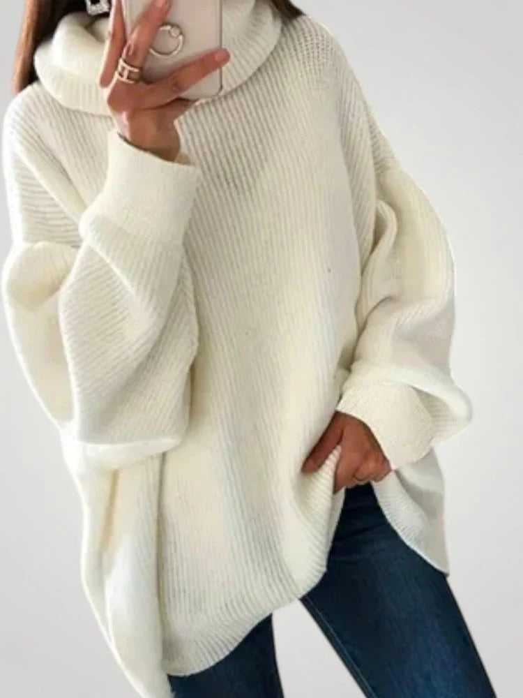Oversize-Pullover Damen mit Rollkragen und lässigem Look | A&Z - 4 - Atelier-Zofia